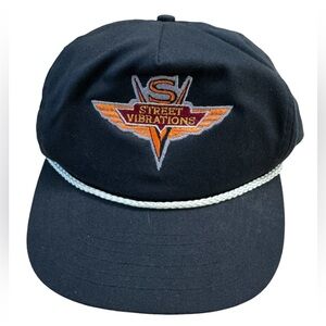 Vintage Retro 90s Motorcycle Biker Street Vibes Reno NV Black Baseball Hat RARE